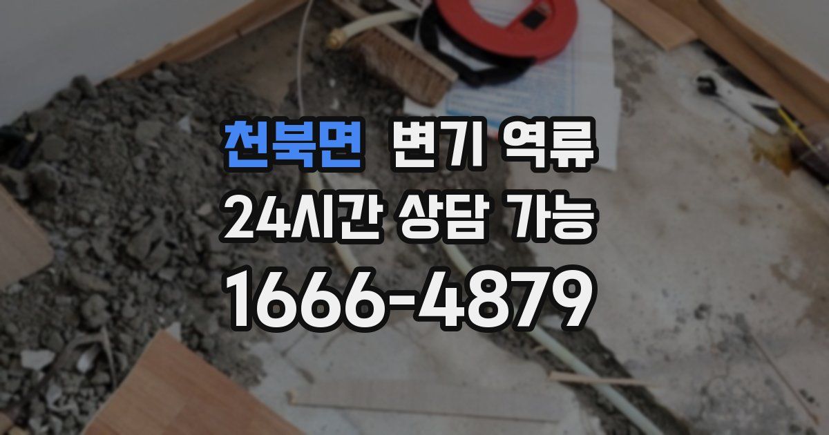 천북면 변기 역류