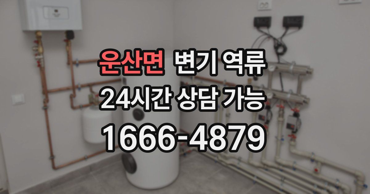 운산면 변기 역류