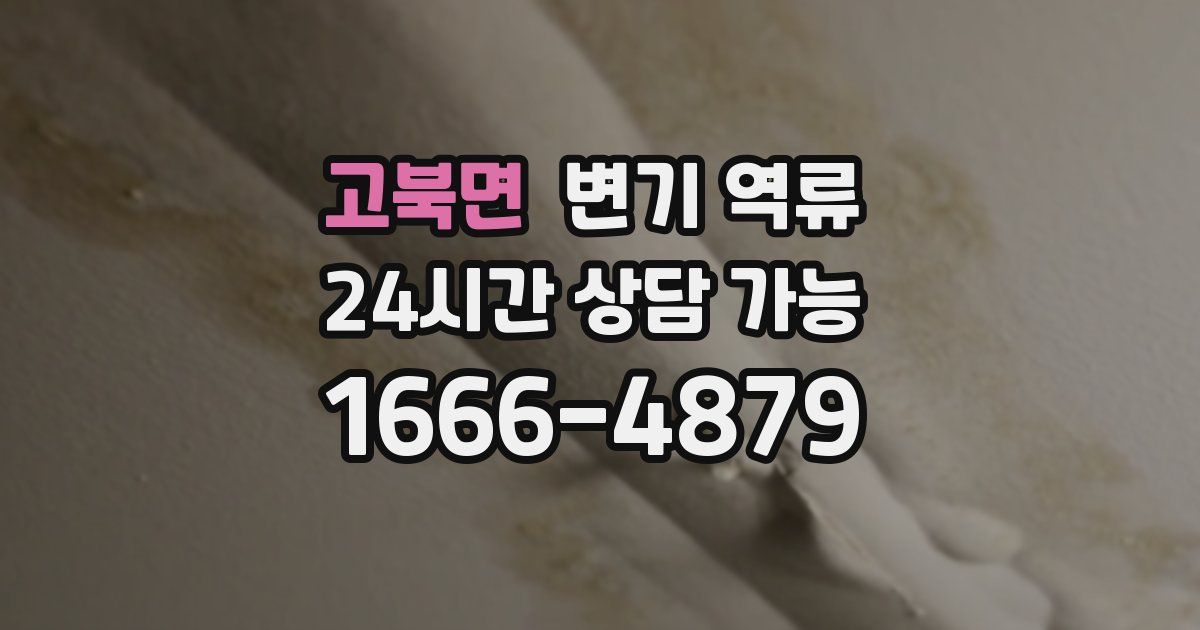 고북면 변기 역류