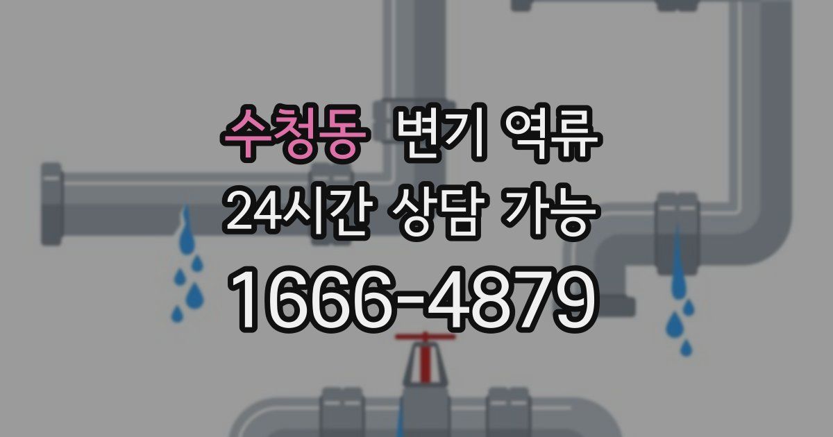 수청동 변기 역류