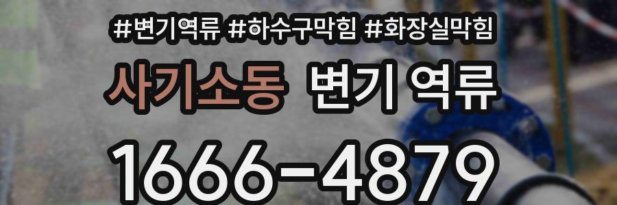 사기소동 변기 역류