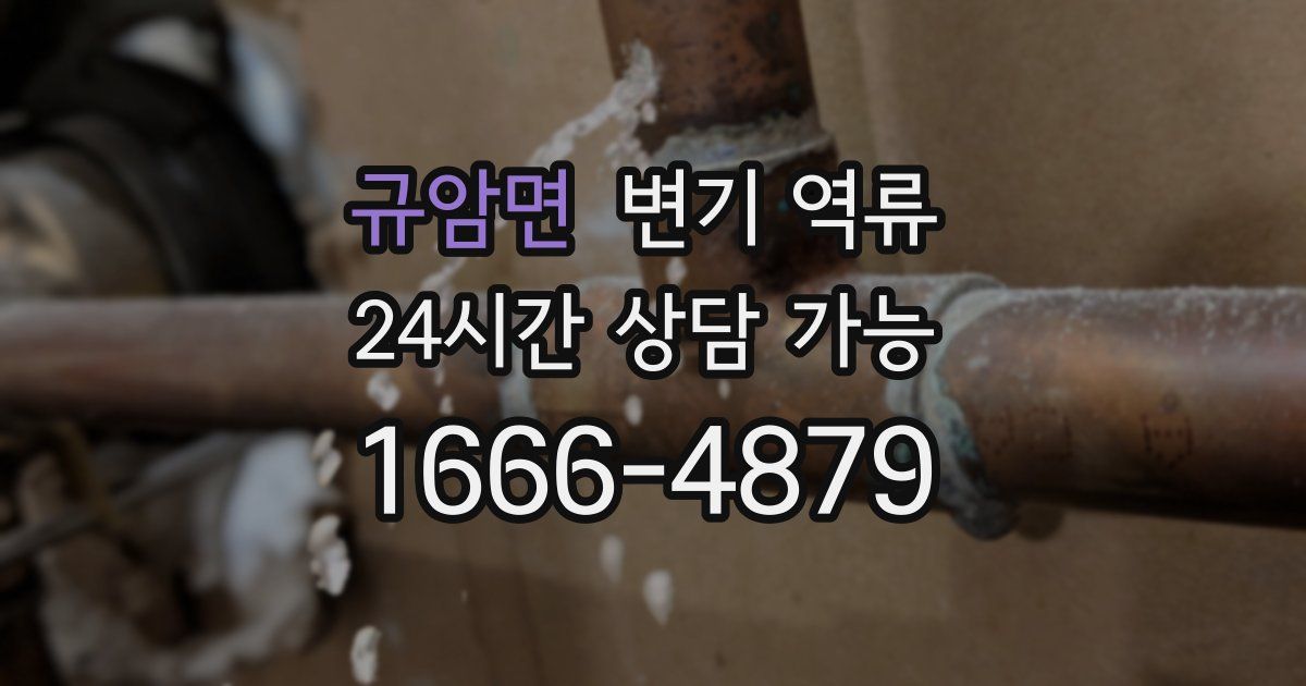 규암면 변기 역류