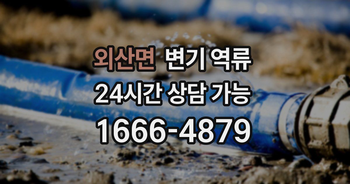 외산면 변기 역류