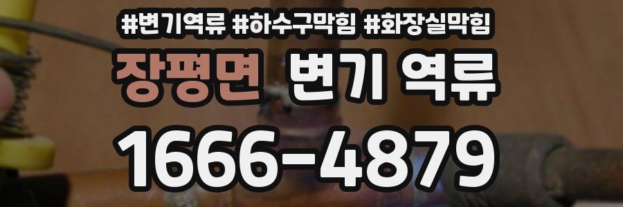 장평면 변기 역류