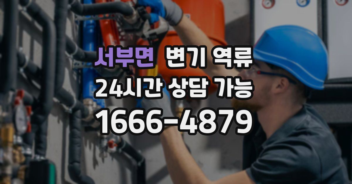 서부면 변기 역류