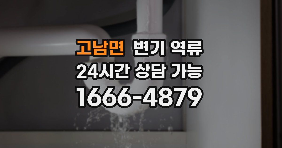 고남면 변기 역류