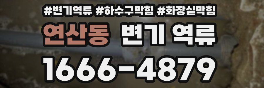 연산동 변기 역류