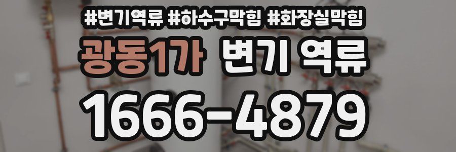 광동1가 변기 역류