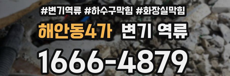 해안동4가 변기 역류