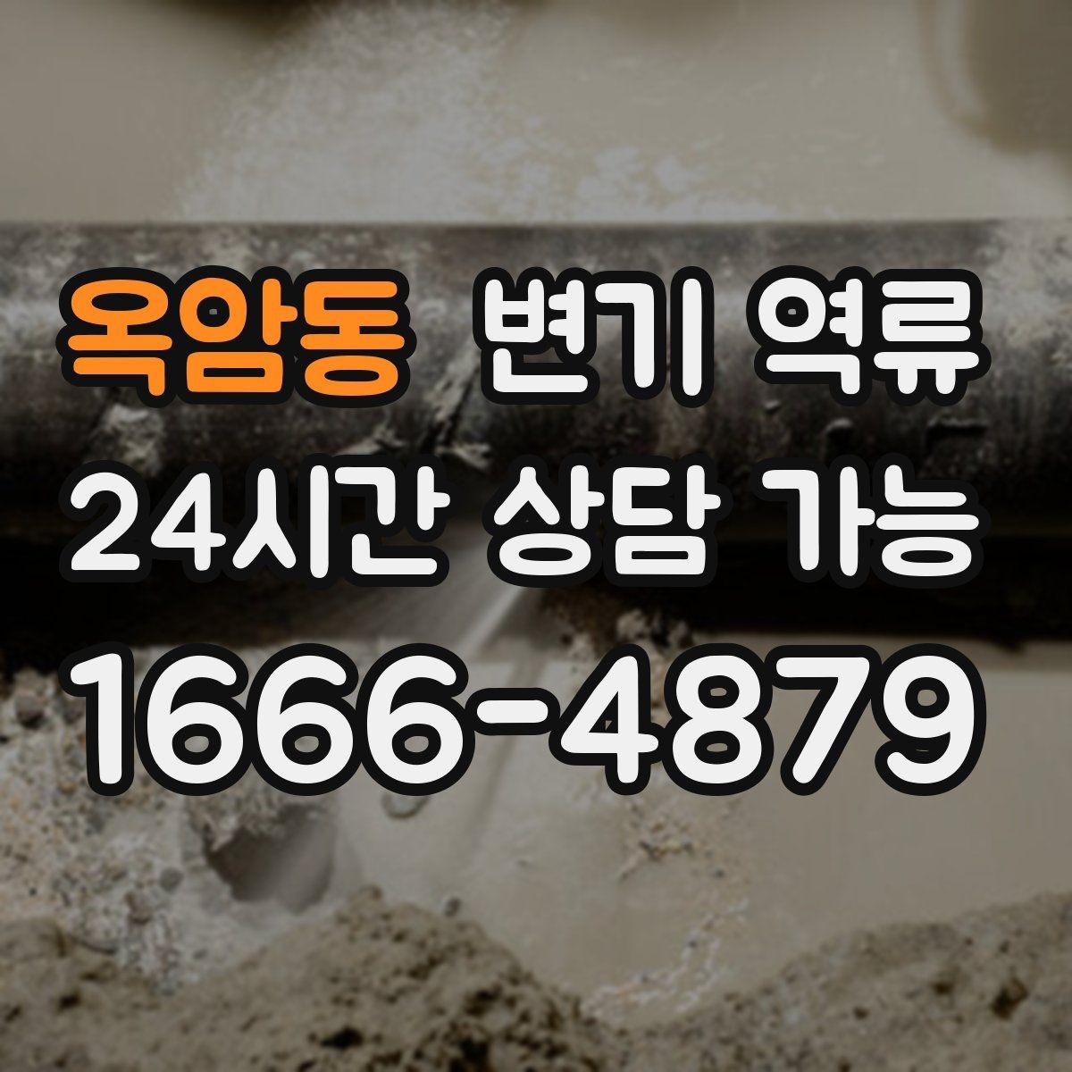 옥암동 변기 역류 맨홀 쪽 문제가 의심될 때 나타나는 증상