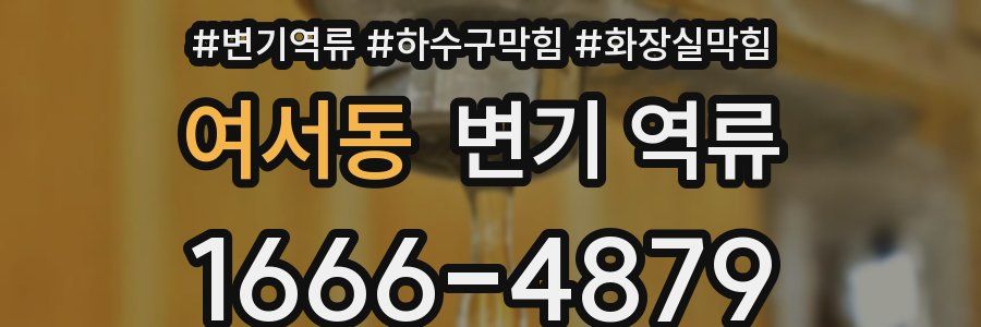 여서동 변기 역류