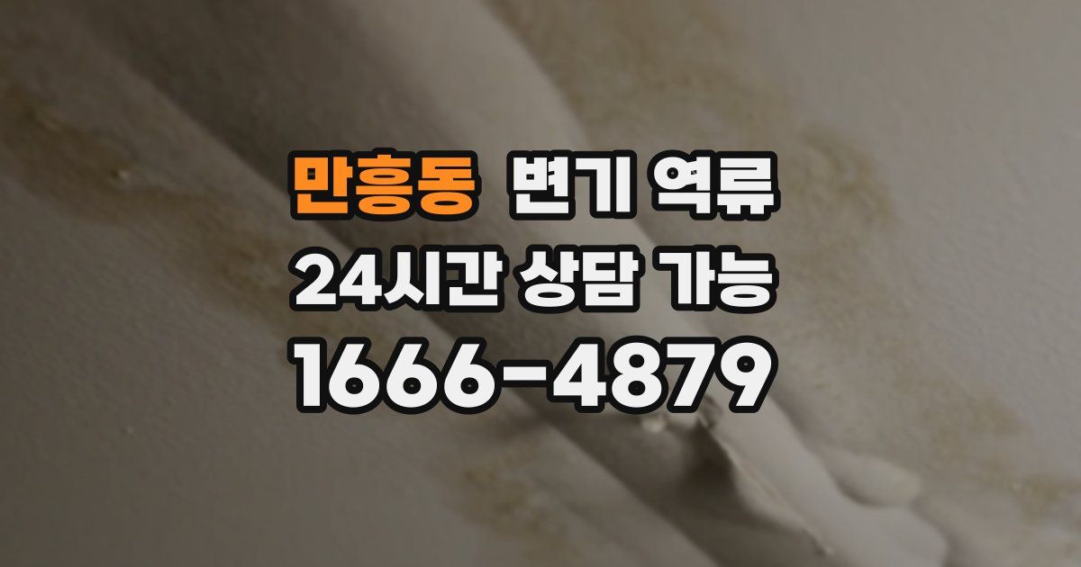 만흥동 변기 역류