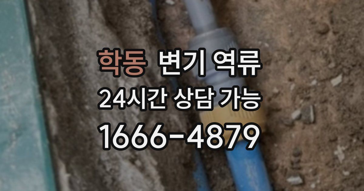 학동 변기 역류