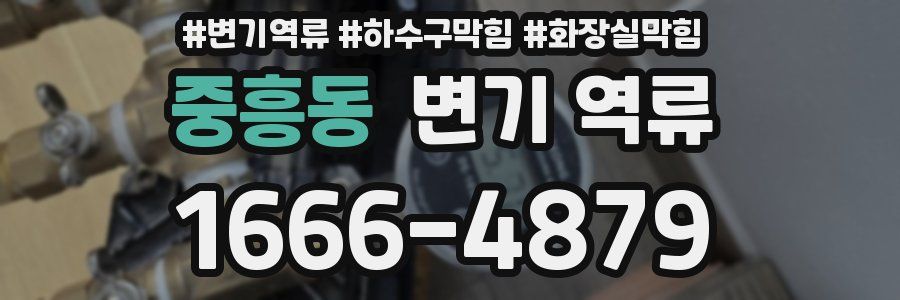 중흥동 변기 역류