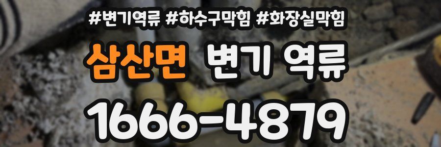 삼산면 변기 역류