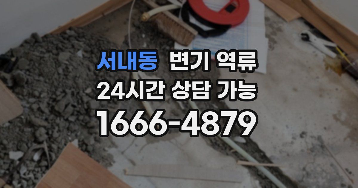 서내동 변기 역류