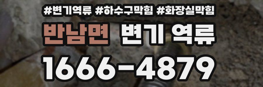 반남면 변기 역류