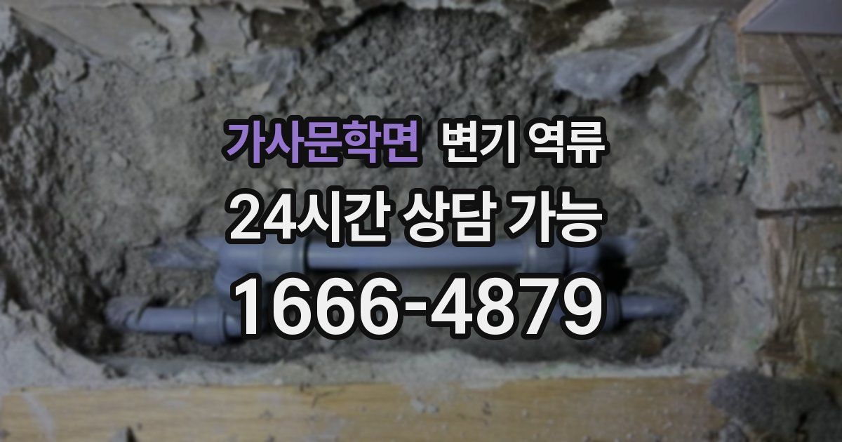 가사문학면 변기 역류