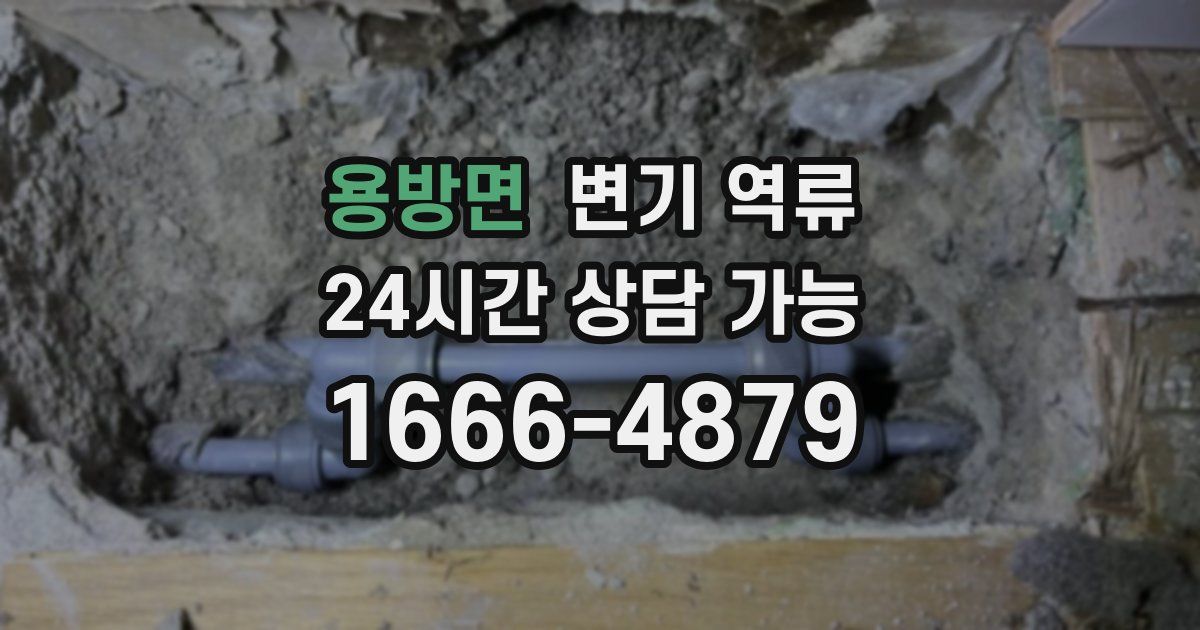 용방면 변기 역류