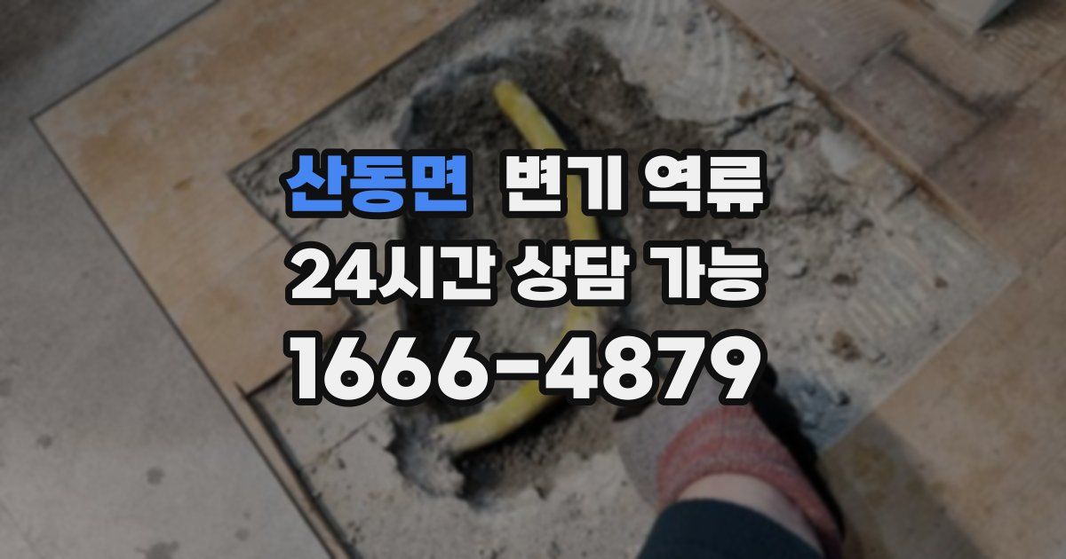 산동면 변기 역류