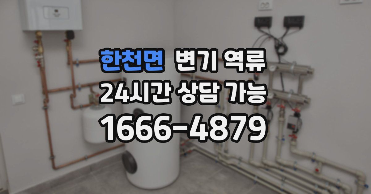 한천면 변기 역류