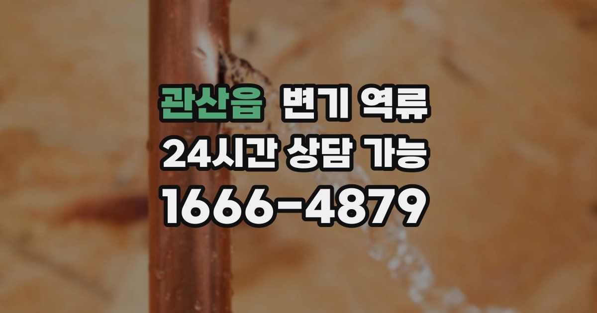 관산읍 변기 역류