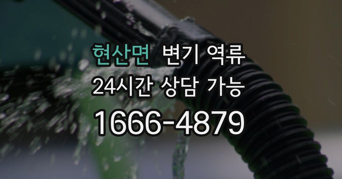 현산면 변기 역류