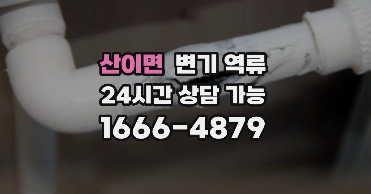 산이면 변기 역류