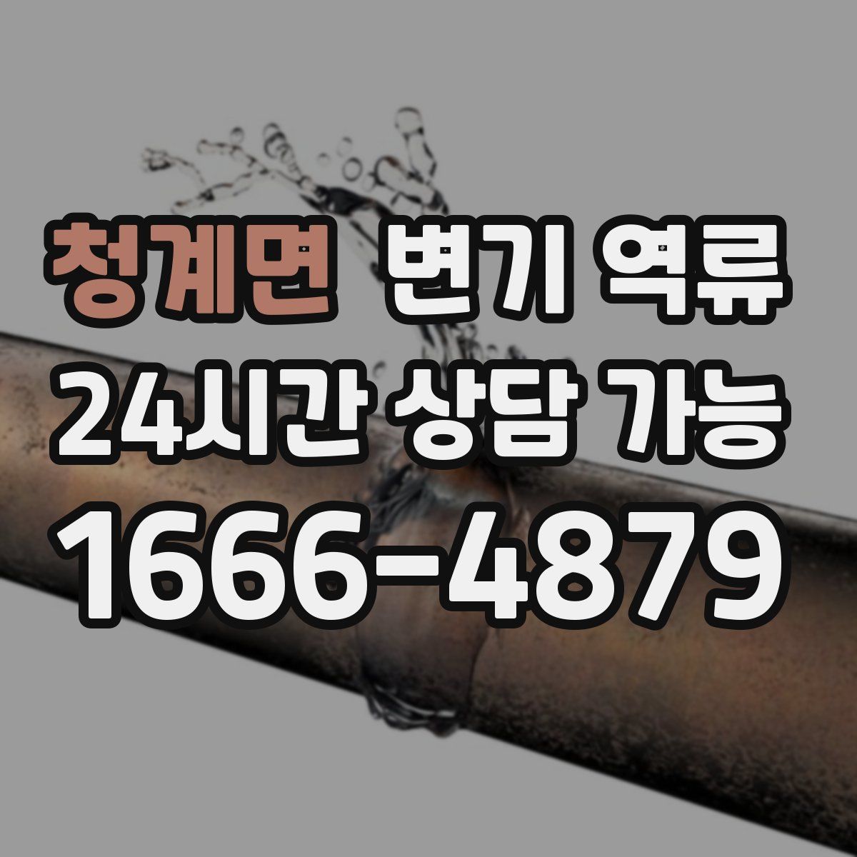 청계면 변기 역류