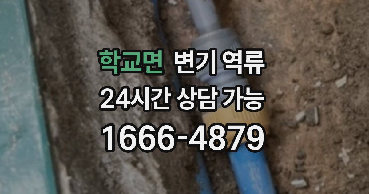 학교면 변기 역류