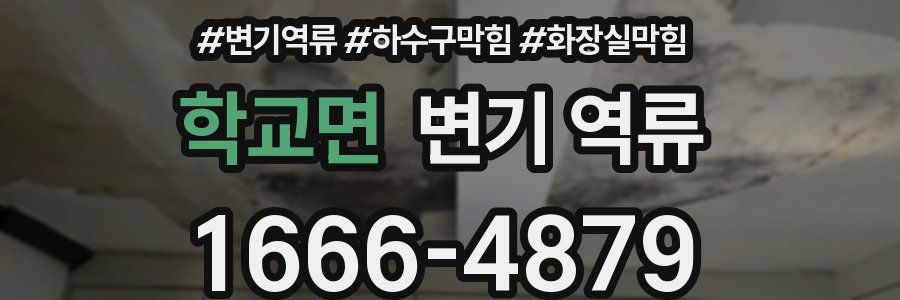 학교면 변기 역류