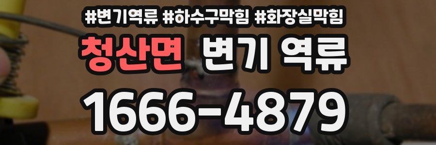 청산면 변기 역류