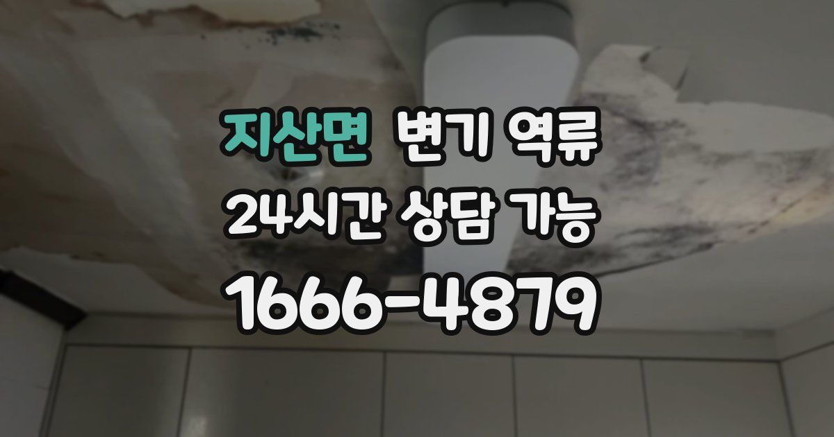 지산면 변기 역류