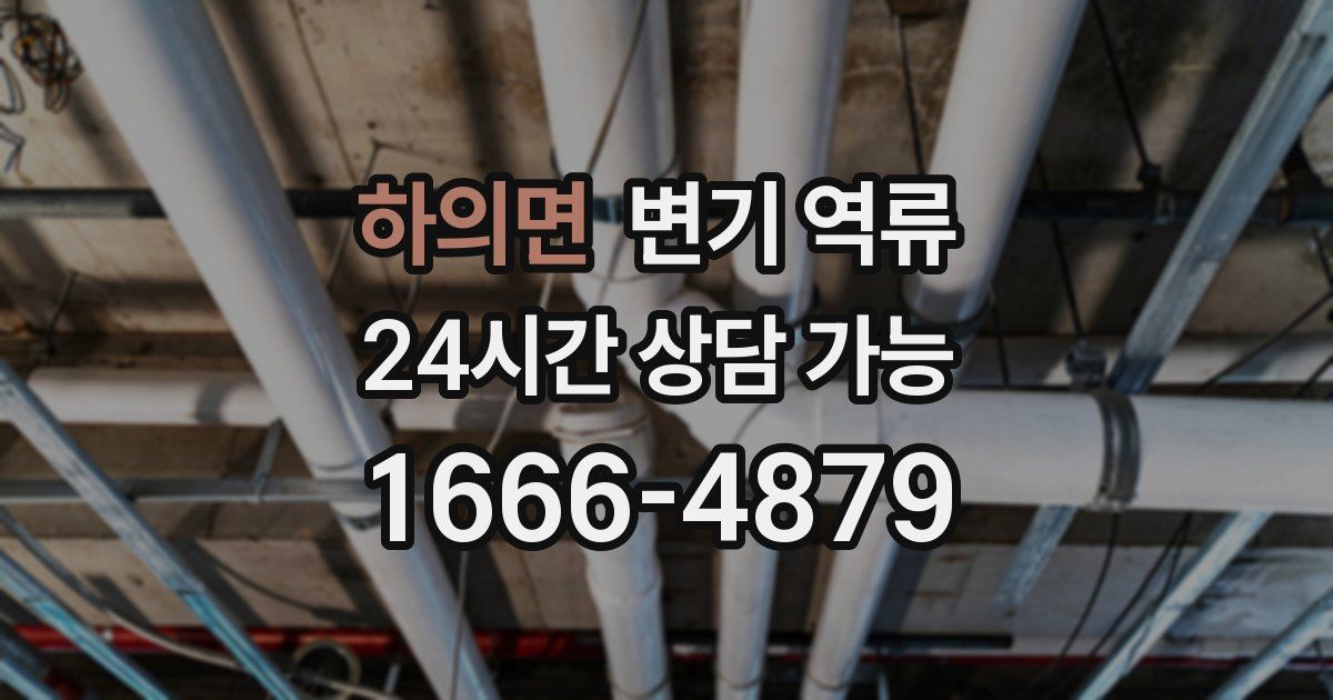 하의면 변기 역류