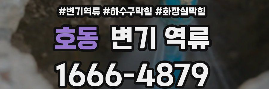 호동 변기 역류