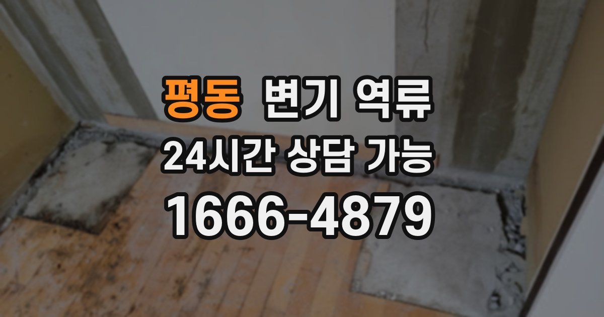 평동 변기 역류