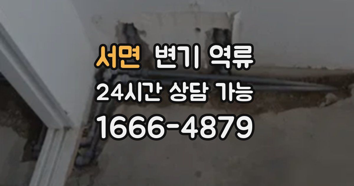 서면 변기 역류