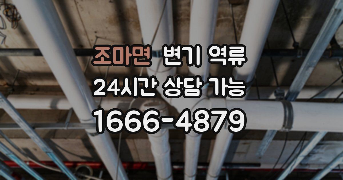 조마면 변기 역류