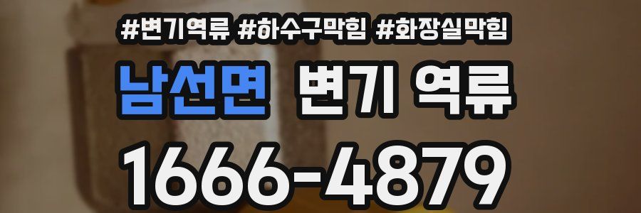 남선면 변기 역류