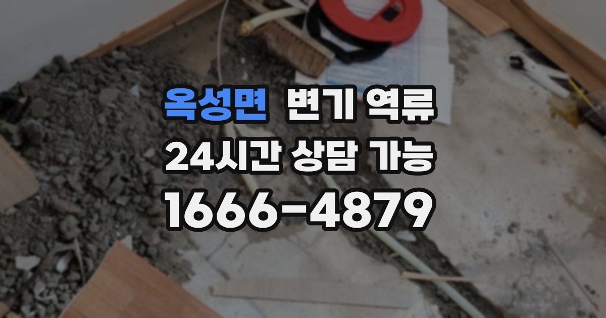 옥성면 변기 역류