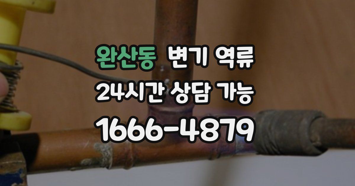 완산동 변기 역류