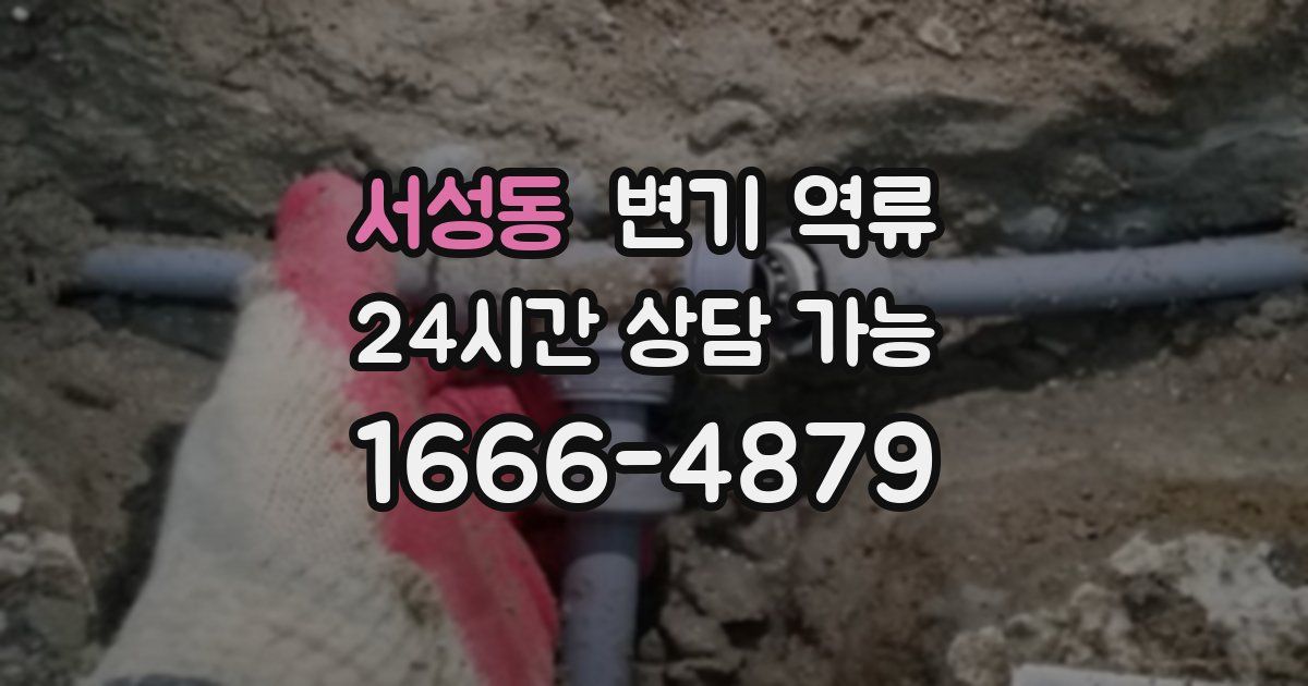 서성동 변기 역류
