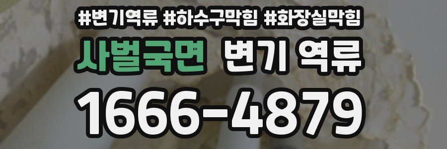 사벌국면 변기 역류