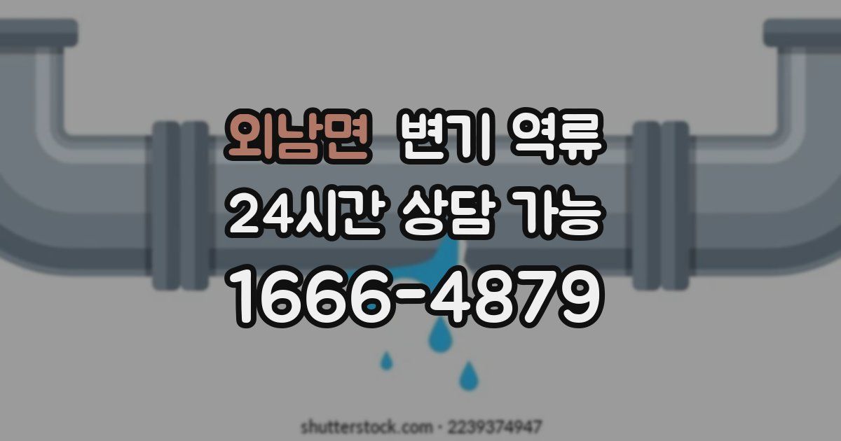 외남면 변기 역류