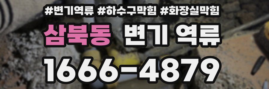 삼북동 변기 역류