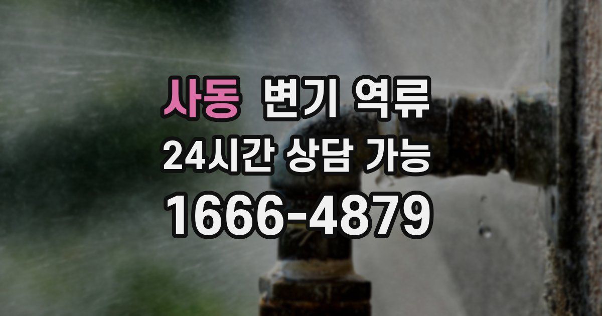 사동 변기 역류