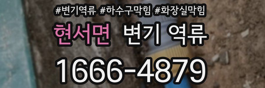 현서면 변기 역류