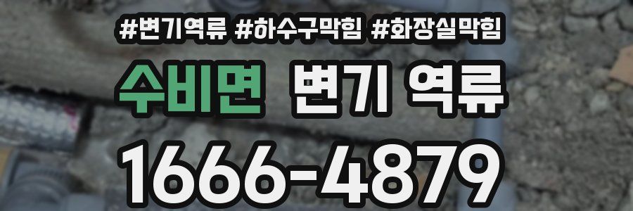 수비면 변기 역류