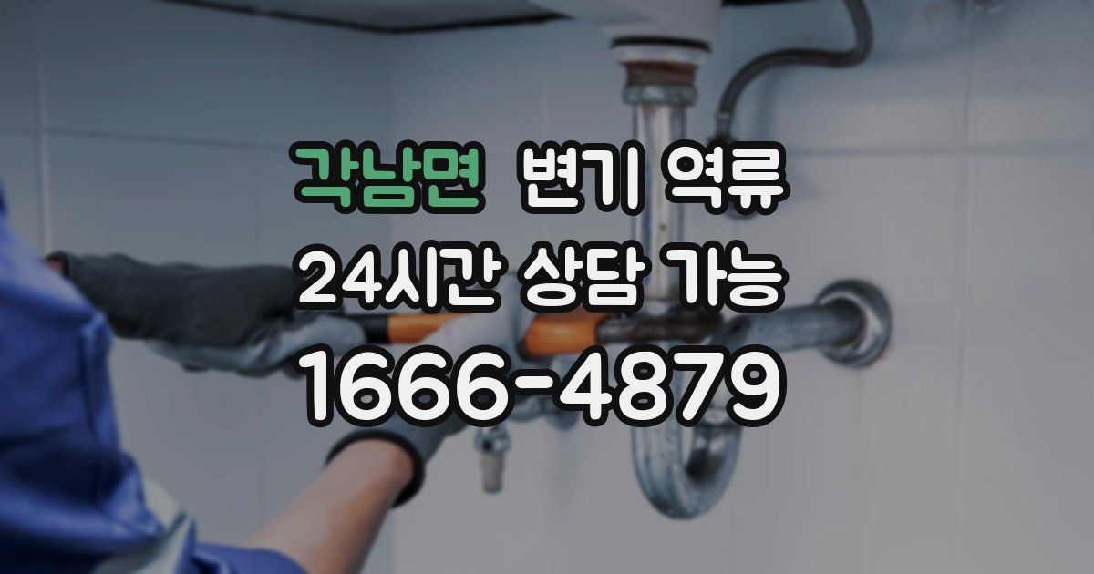 각남면 변기 역류