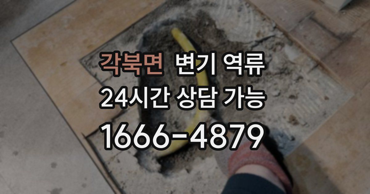 각북면 변기 역류